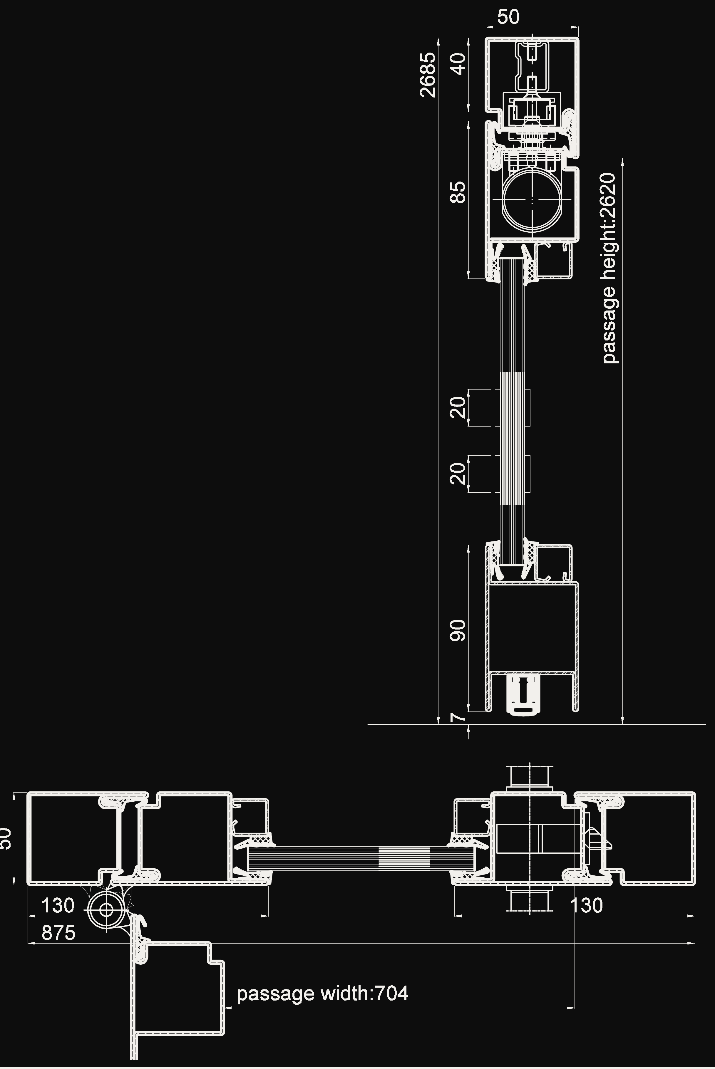 Economy 50 E30 FD30 fire door section
